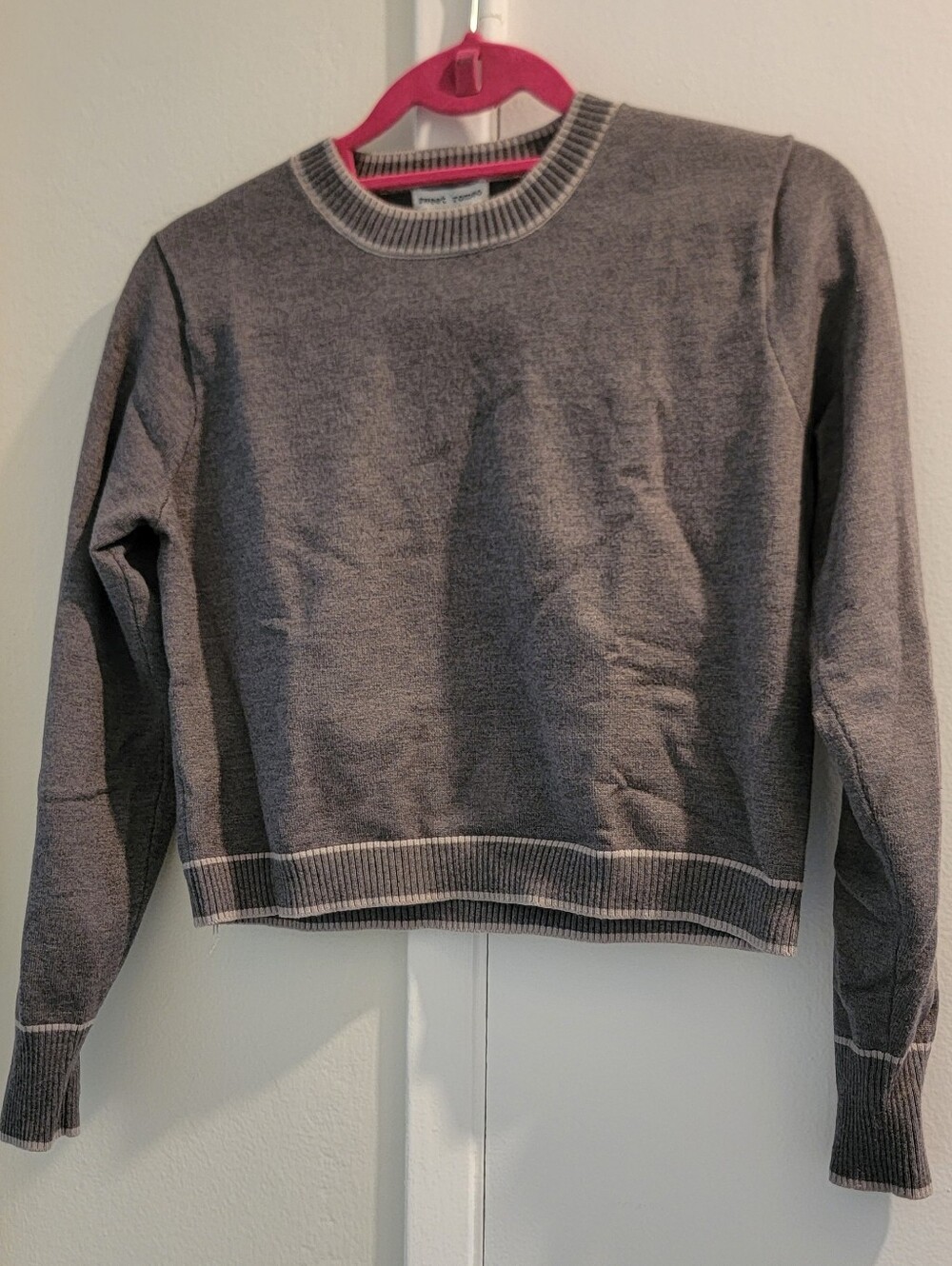 Sweet Romeo Gray Knit Crewneck Sweater L